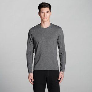 RYU Respect Your Universe Co-ed Standard Crew L/S in Heather Asphalt MRSP $65